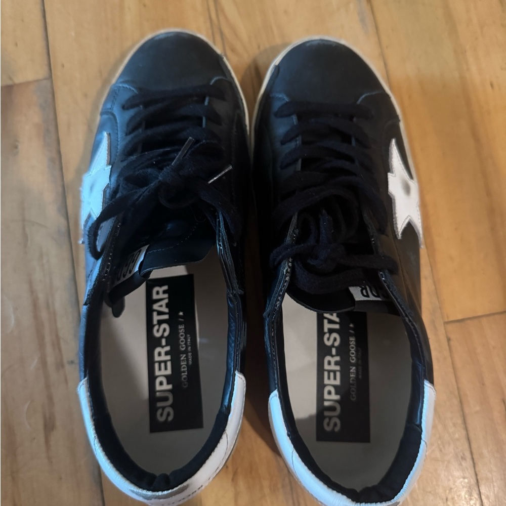 Golden Goose Black and White Retro Sneakers - Picture 2 of 5